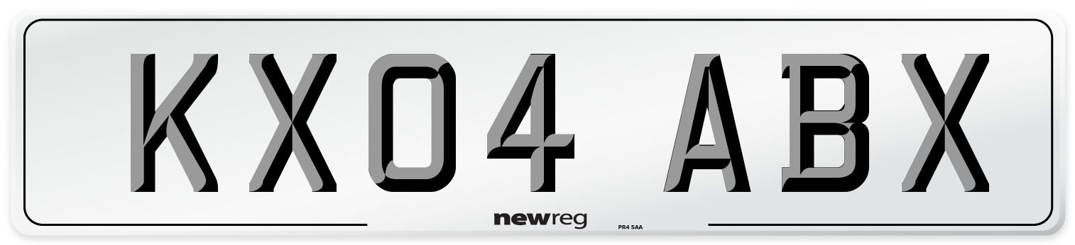 KX04 ABX Number Plate from New Reg